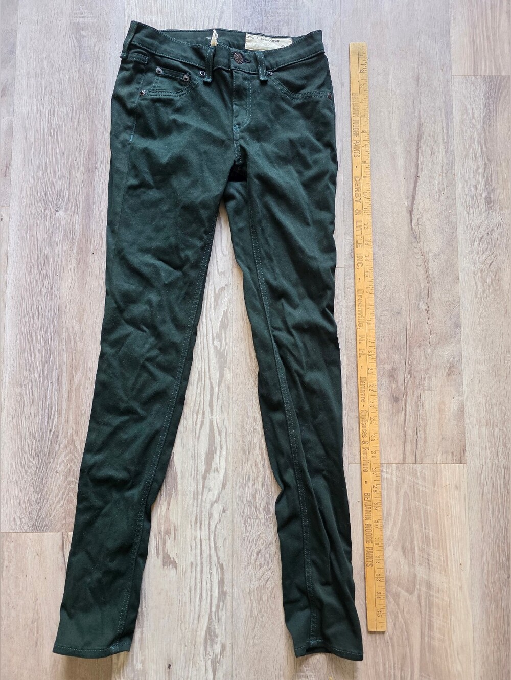 Womens Dark Green Rag N Bone Skinny Pants Size 25